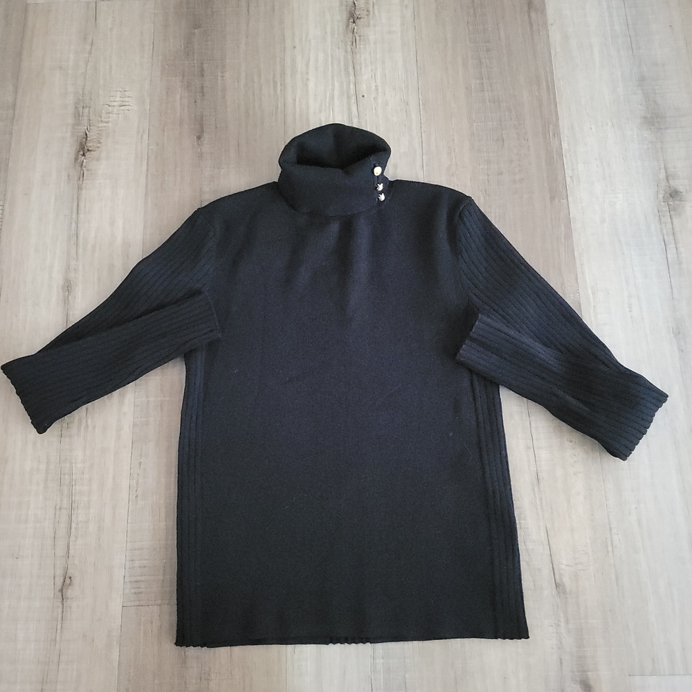Truth Men's Elegant Black Turtleneck Sweater